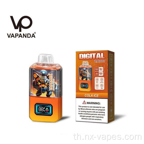 Vapanda Digital 28000 พัฟแบบใช้แล้วทิ้ง vape